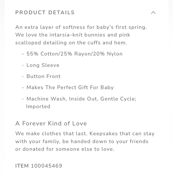 Janie and Jack Sweet & Soft Baby Bunny Cardigan 3 to 6 months NWT E71 - Picture 3 of 8